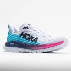 HOKA Mach 5 Women's White/Scuba Blue 10 HOKA Mach 5 Women's White/Scuba Blue -Brooks Shoes Shop 048542 5