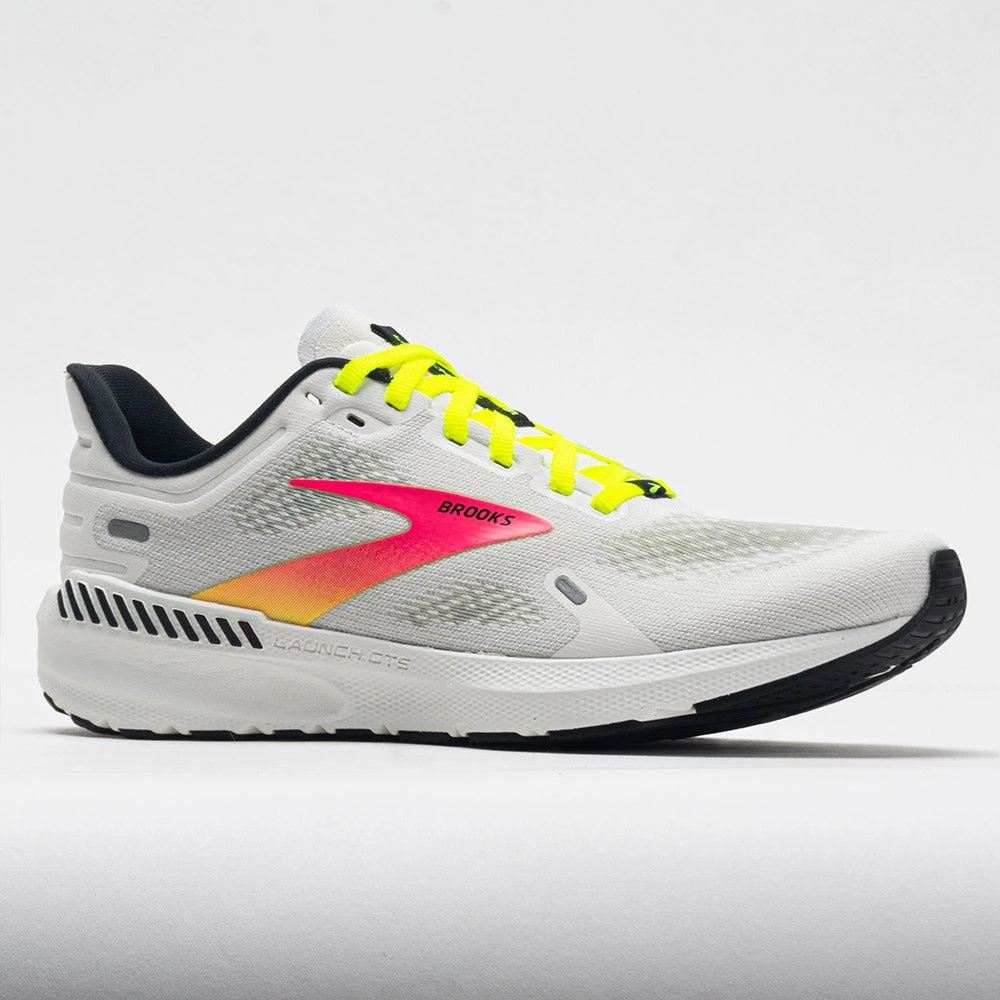 Brooks Launch GTS 9 Men's White/Pink/Nightlife 5 Brooks Launch GTS 9 Men's White/Pink/Nightlife - Image 5
