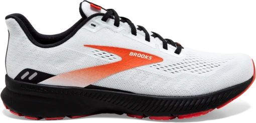 BROOKS Men's Launch 8 (198 - White/Black/Red Clay)