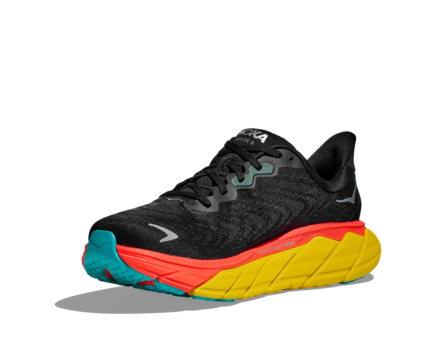 Hoka Men's Arahi 6 (BFLM - Black/Flame) 7 Hoka Men's Arahi 6 (BFLM - Black/Flame) - Image 7