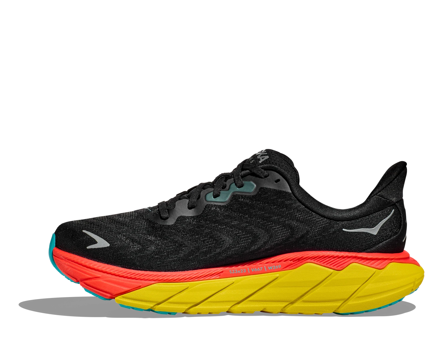 Hoka Men's Arahi 6 (BFLM - Black/Flame) 2 Hoka Men's Arahi 6 (BFLM - Black/Flame) - Image 2