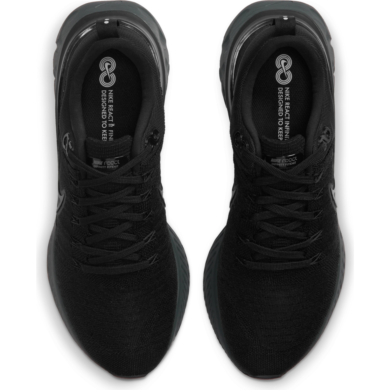 Nike Men's React Infinity Run Flyknit 2 (003 - Black/Black-Black-Iron Grey) 3 Nike Men's React Infinity Run Flyknit 2 (003 - Black/Black-Black-Iron Grey) - Image 3