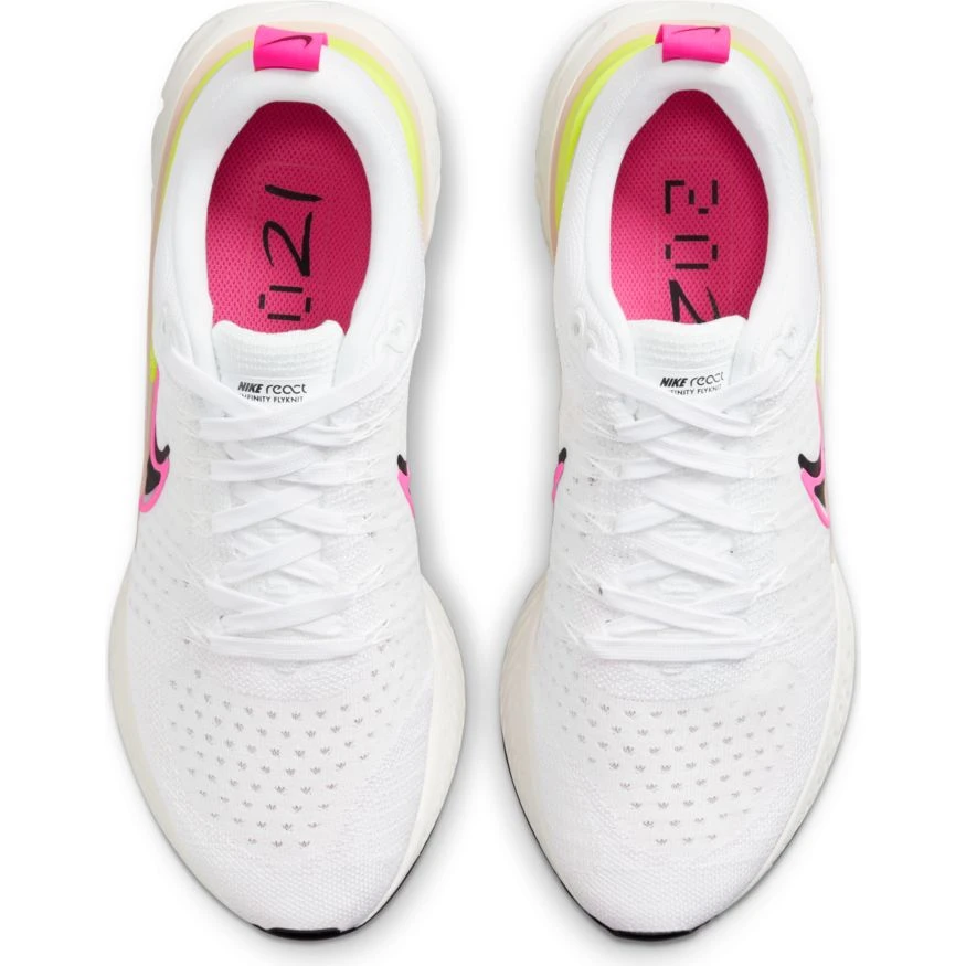 Nike Men's React Infinity Run Flyknit 2 (100 - White/Black/Sail/Pink Blast) 3 Nike Men's React Infinity Run Flyknit 2 (100 - White/Black/Sail/Pink Blast) - Image 3