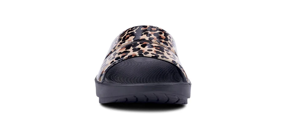 OOfos Women’s OOahh Limited Slide Sandal (Leopard) 3 OOfos Women’s OOahh Limited Slide Sandal (Leopard) - Image 3