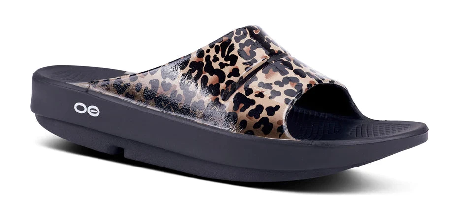 OOfos Women’s OOahh Limited Slide Sandal (Leopard) 2 OOfos Women’s OOahh Limited Slide Sandal (Leopard) - Image 2